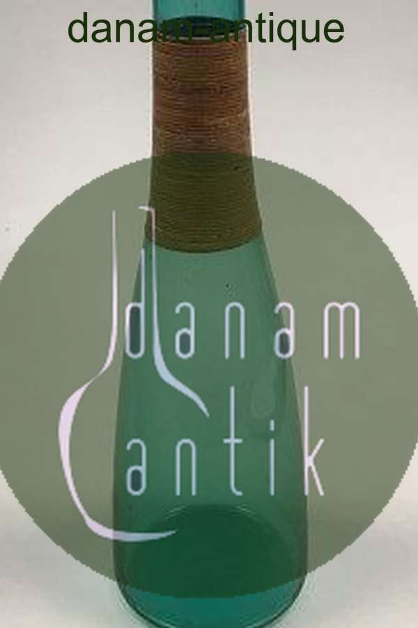 Kastrup Glasværk Opaline form Grøn Karaffel med bambusbevikling