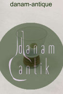 Kastrup Glassworks Opaline Dram Glass with bamboo wrapping