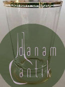 Holmegaard Ida Ølglas med guld på rand og fod 