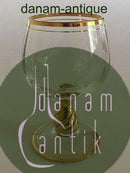 Holmegaard "Ida "干邑杯，杯柄、杯缘和杯底均为金色。 