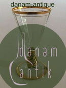 Holmegaard Ida Snapseglas med optiske striber og guld