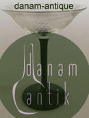 "Jane" Sortfods Likørglas med drueslibning. Holmegaard