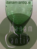 "Jane" Sortfods Hvidvinsglas med drueslibning og Grøn Kumme fra Holmegaard