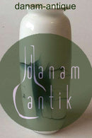 Holmegaard Atlantis vase. Hvid med blå dekoration