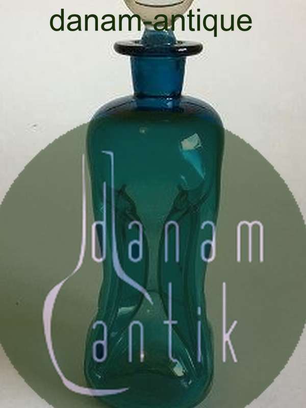 Holmegaard / Kastrup Glasværk Kluk Kluk Karaffel i Blåt Glas