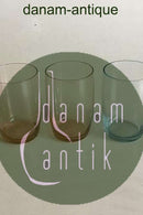 Holmegaard 3 Sodavandglas i blåt og orange glas