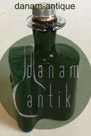 Holmegaard Hiverten af grønt glas med Plakette af Tin fra Just Andersen