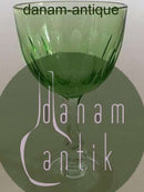 Holmegaard Derby Weißweinglas mit grünem Rand 12 cm H