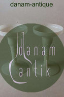 A pair of white "Amager / Twist" Candlesticks from Kastrup Glassworks