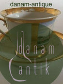 Royal Copenhagen Antik Morgen Kop og Underkop med Håndmalet Motiv af Frederiksborg Slot af Rasmus Frederik Lyngbye fra 1820-1850.