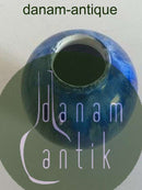 Royal Copenhagen Kristallglasur Vase in blau.