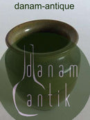 Royal Copenhagen Frühe Steinzeugvase mit olivgrüner Glasur