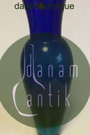 ロイヤルコペンハーゲン ガラス花瓶（ブルー）厚底タイプ