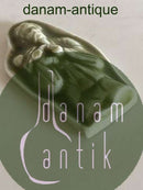 Royal Copenhagen Stoneware Relief Figurine of Japanese Monk with child. Glaze Trial