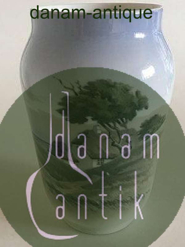 Royal Copenhagen Art Nouveau Vase med landskabs motiv No 2854/3604
