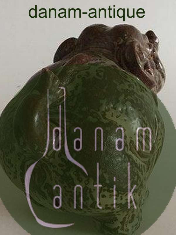 Royal Copenhagen Steingut Elefantenfigur von Knud Kyhn in Sung-Glasur Nr. 20138