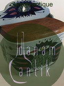 Royal Copenhagen Fajance Saltkrukke med Trælåg No. 132//261 til Vægophæng