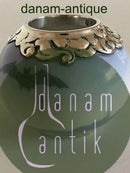 Royal Copenhagen Art Nouveau Vase No 225/42A med Flagermus motiv A. Michelsen Sølv Montering