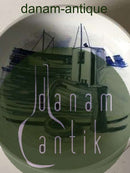 Royal Copenhagen Unika Skål af Lars Swane med Motiv fra Asaa Havn, Vendsyssel