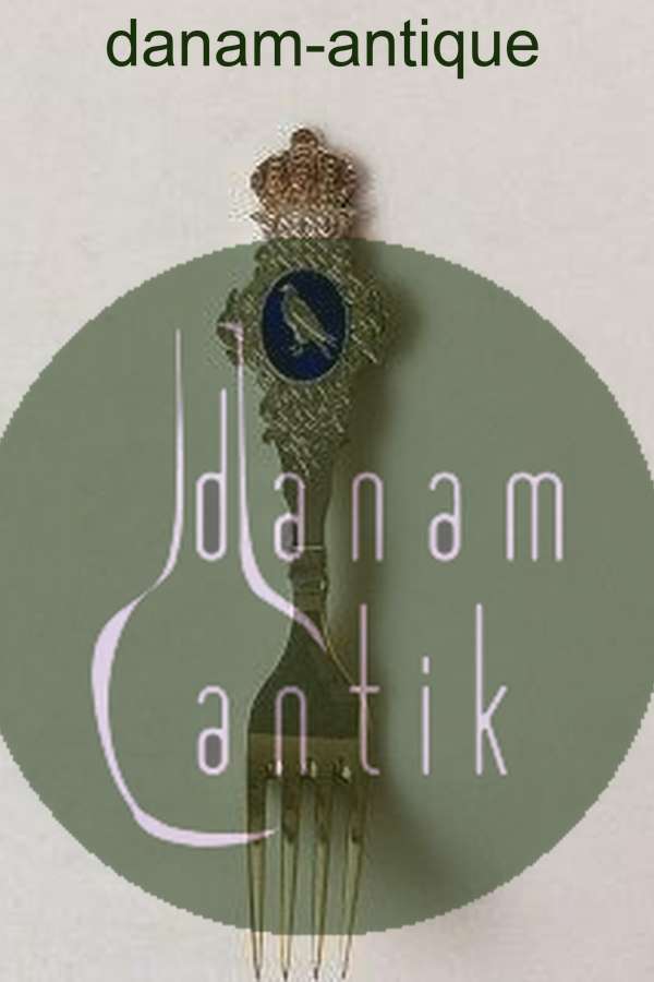 Anton Michelsen Mindegaffel i forgyldt Sterlingsølv, Islands falk, 1907