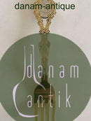 安东-米歇尔森1898年纯银镀金纪念叉子