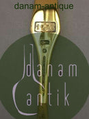 Sorenco Christmas Spoon 1970 made of gilded sterling silver with blue enamel