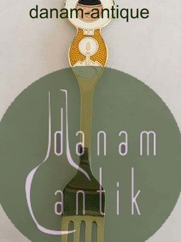 A. Michelsen 1969 Julegaffel Forgyldt Sterling Sølv og Emalje