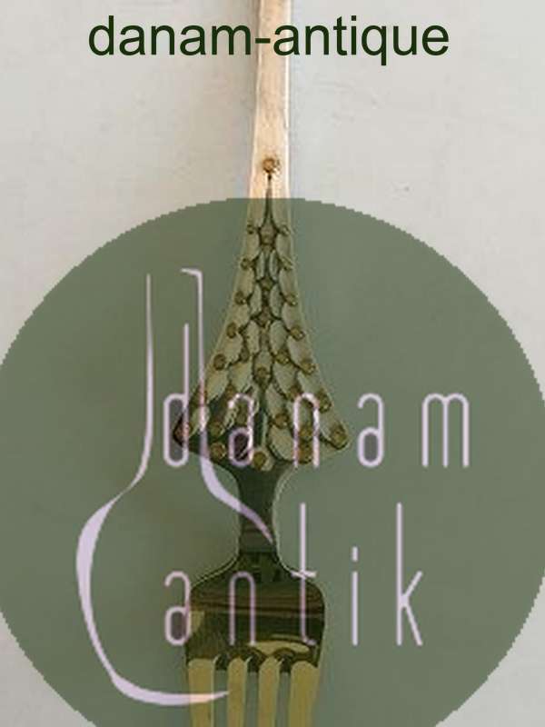 A. Michelsen 1965 Julegaffel Forgyldt Sterling Sølv med Emalje