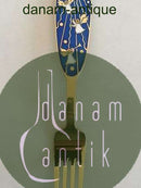 A. Michelsen 1953 Julegaffel Forgyldt Sterling Sølv med Emalje