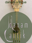 A. Michelsen Christmas Fork 1922 Gilded Sterling Silver with Enamel