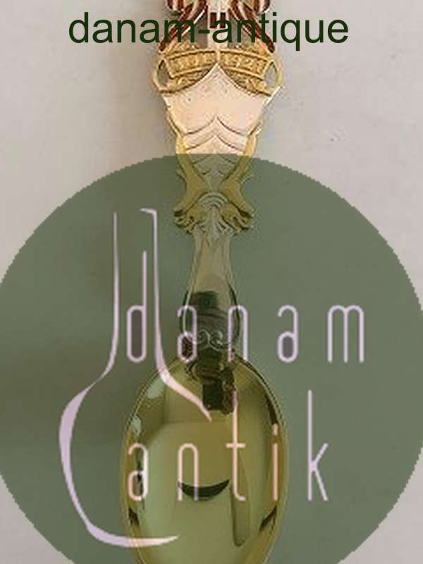 A. Michelsen 1921 Juleske  Forgyldt Sterling Sølv med Emalje.