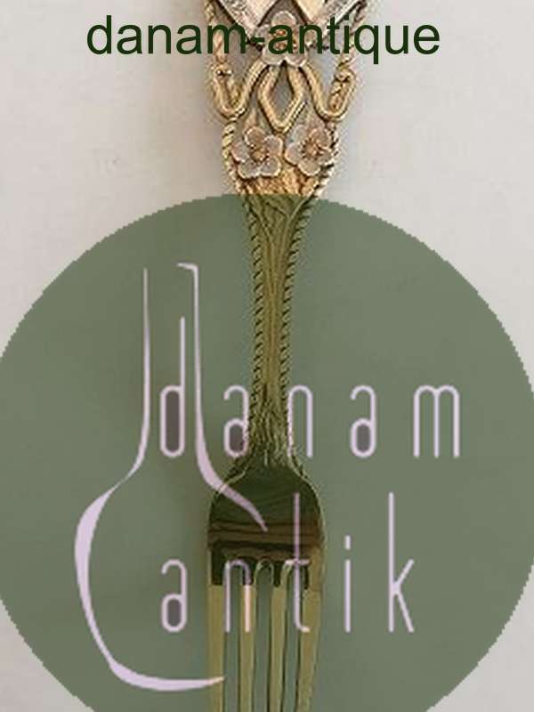 A. Michelsen 1912 Julegaffel Delvist forgyldt Sterling Sølv.