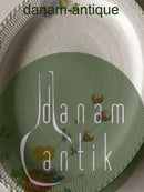 Royal Copenhagen No 93 Hvid Halvblonde m. Blomster og Guldkant Large Oval Serving Tray 47 cm