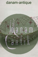 Royal Copenhagen geriffelt lila mit Gold Trim Half-Londe Brotkorb