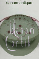 皇家哥本哈根蓝色凹槽紫色带金边半花边碗 No 2/512