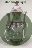 Royal Copenhagen Musselmalet Purpur med guldkant Helblonde Mokkakande