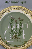 皇家哥本哈根Flora Danica午餐盘，编号20/3554，带穿孔边缘