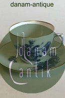 Royal Copenhagen Blaue Blume mit Goldrand Kaffeetasse mit Untertasse Nr. 1870