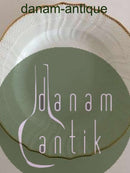 Royal Copenhagen Weiß geschweißt mit Takket Goldrand Speiseteller Nr. 387/1621