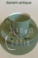 Royal Copenhagen Grøn Blomst Svejfet Mokka Kop No 1546