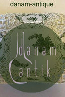 Royal Copenhagen Grüne Blume geschweißte quadratische Schale mit durchbrochenem Rand Nr. 1523