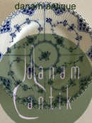 Royal Copenhagen Blauer kannelierter Helblonder Beistellteller Nr. 1087