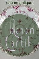 Royal Copenhagen Blue Fluted Red Ruby/Pink with Gold Edge Full lace Lunch Plate No 2/1084