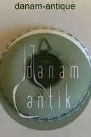 Royal Copenhagen Musselmalet Helblonde Kerzenhalter mit montierter 2-Kronen-Münze mit Christian VIII und Caroline Amalie&