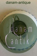 Royal Copenhagen Blue Fluted Full Lace Candle Drip Cup with 2-Crown coin with Christian X and Queen Alexandrine, 1923. No 1009