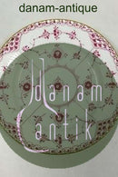 Royal Copenhagen Blue Fluted Red Ruby/Pink with Gold Edge Half Lace Cake Plate No 2/575