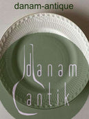 Royal Copenhagen Tradition Weiß Halb-Londe mit Goldrand Käseteller Nr. 574