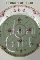 Royal Copenhagen Blue Fluted Red Ruby/Pink with Gold Edge Half Lace Lunch Plate No 2/572