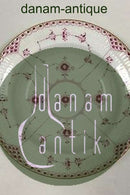 Royal Copenhagen Blue Fluted Red Ruby/Pink with Gold Edge Half Lace Deep Plate No 2/565