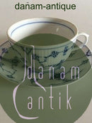 Royal Copenhagen Blaue kannelierte Teetasse und Untertasse Nr. 465